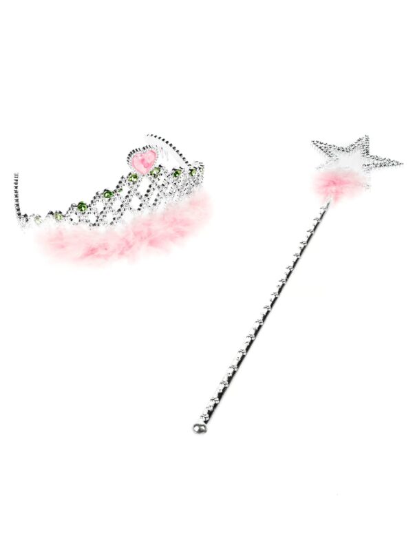 Kostümzubehör Prinzessinnen Set pink 2-tlg.