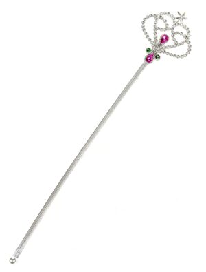 Kostümzubehör Prinzessinnen Stab deluxe silber