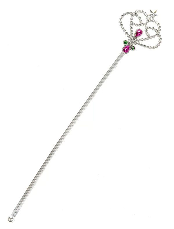 Kostümzubehör Prinzessinnen Stab deluxe silber