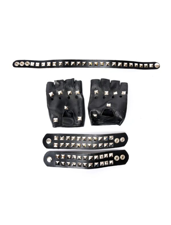 Kostümzubehör Punker Set 3-tlg. schwarz
