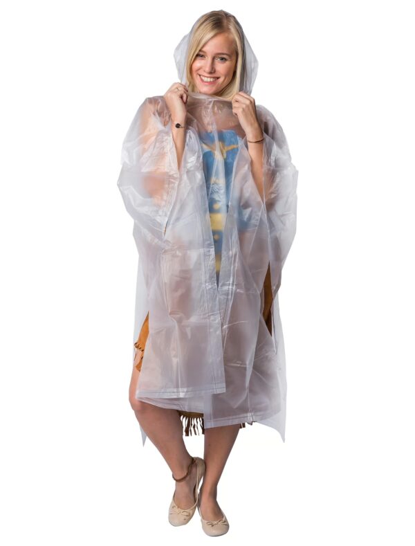 Kostümzubehör Regenponcho Erwachsene Farbe: weiß