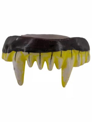 Kostümzubehör Reißzähne Werwolf schwarz/gelb