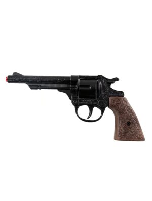 Kostümzubehör Revolver Cowboy 8er schwarz