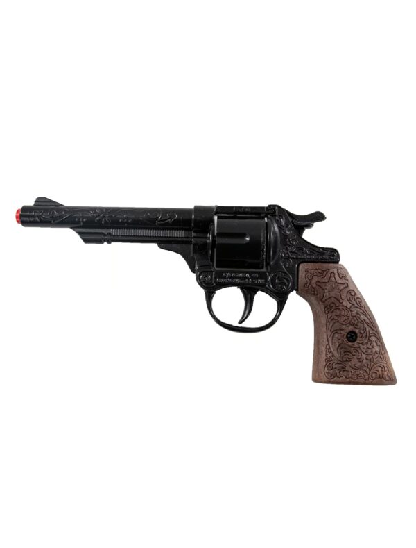 Kostümzubehör Revolver Cowboy 8er schwarz