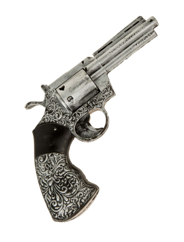 Kostümzubehör Revolver silber/schwarz