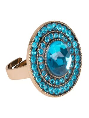 Kostümzubehör Ring Cleopatra rund türkis