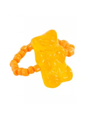 Kostümzubehör Ring HARIBO Goldbären orange one size