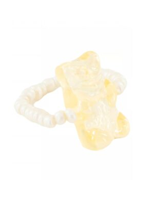 Kostümzubehör Ring HARIBO Goldbären weiß one size