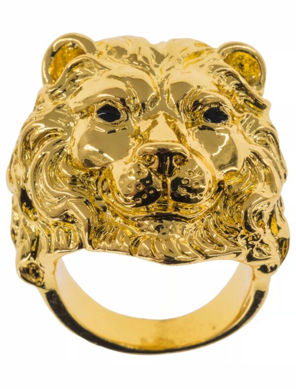 Kostümzubehör Ring Löwe gold