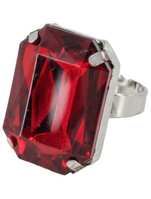 Kostümzubehör Ring Vampir rot