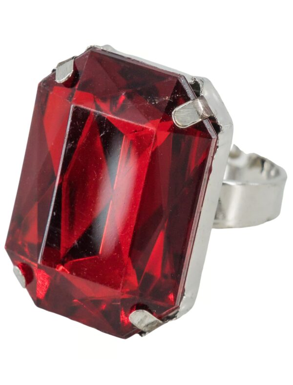 Kostümzubehör Ring Vampir rot