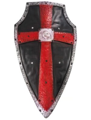 Kostümzubehör Ritterschild 60cm schwarz/rot
