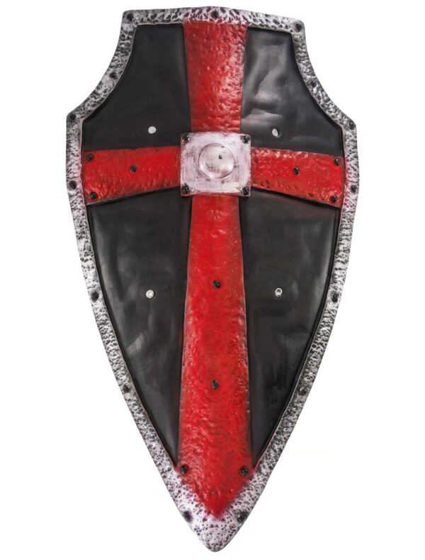Kostümzubehör Ritterschild 60cm schwarz/rot