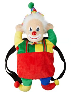 Kostümzubehör Rucksack Clown bunt Farbe: mehrfarbig