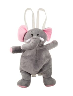 Kostümzubehör Rucksack Plüsch Elefant Farbe: grau