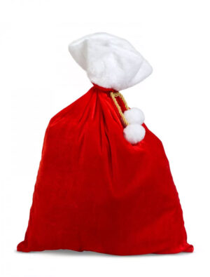 Kostümzubehör Sack Santa Claus 70x50 cm rot