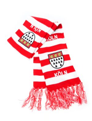 Kostümzubehör Schal Köln Wappen rot/weiß