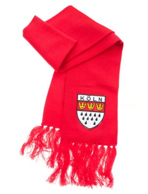 Kostümzubehör Schal Köln mit Wappen rot 180cm