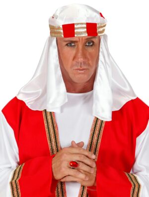 Kostümzubehör Scheichtuch rot/weiß