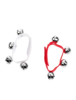 Kostümzubehör Schellenarmband rot/weiß