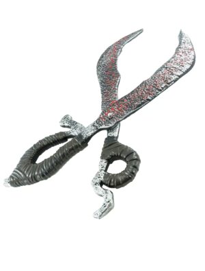 Kostümzubehör Schere blutig 60cm schwarz/silber