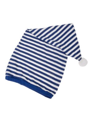 Kostümzubehör Schlafmütze gestreift weiß/blau one size