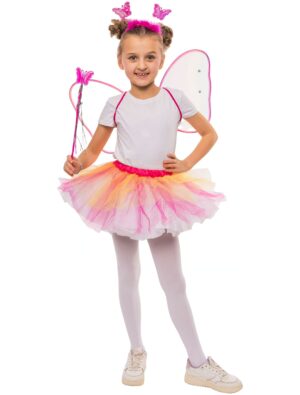 Kostümzubehör Schmetterling Set bunt 4-tlg. Farbe: mehrfarbig