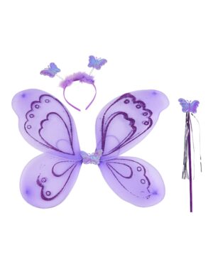 Kostümzubehör Schmetterlings-Set 3-tlg. lila