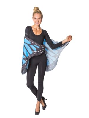 Kostümzubehör Schmetterlingsflügel 143x65cm blau