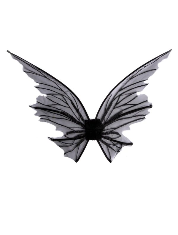 Kostümzubehör Schmetterlingsflügel 85x67cm schwarz