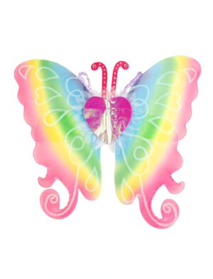 Kostümzubehör Schmetterlingsflügel Regenbogen 60x54cm Farbe: rainbow