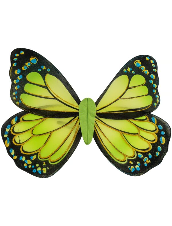 Kostümzubehör Schmetterlingsflügel grün/schwarz 59 x 51 cm
