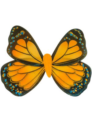Kostümzubehör Schmetterlingsflügel orange/schwarz 59 x 51 cm