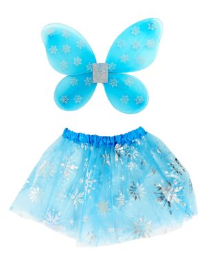 Kostümzubehör Schneeflöckchen-Set hellblau 2-tlg.