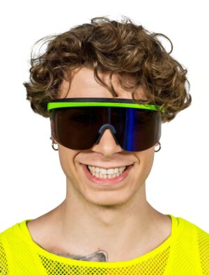 Kostümzubehör Schnelle Brille Snowboard neongrün