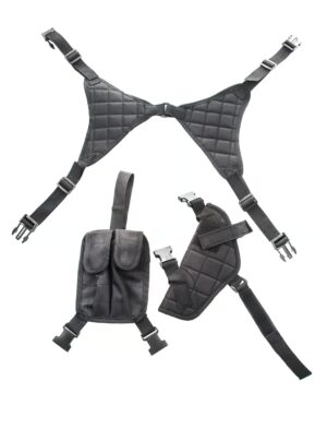 Kostümzubehör Schulterholster schwarz