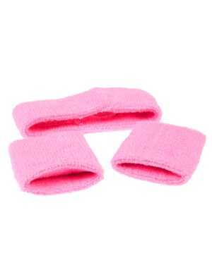 Kostümzubehör Schweißband-Set Neon pink