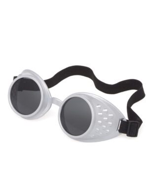 Kostümzubehör Schweißerbrille silber