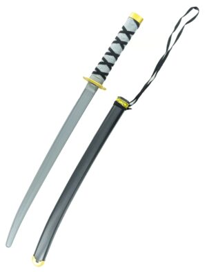 Kostümzubehör Schwert Ninja 73cm silber/schwarz