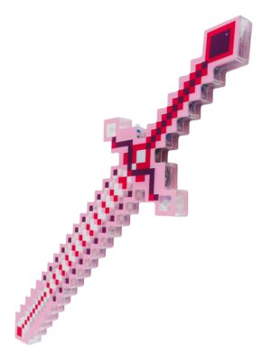 Kostümzubehör Schwert Pixel LED mit Soundeffekt 50cm rot