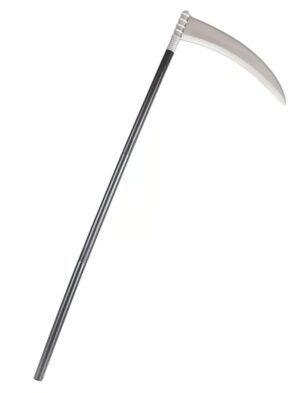 Kostümzubehör Sense mit Schädeln variable Länge bis 103cm Farbe: