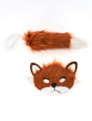 Kostümzubehör Set Fuchs mit Maske und Schweif Farbe: braun