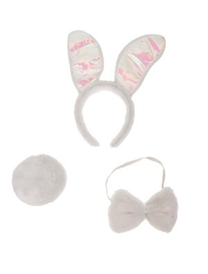 Kostümzubehör Set Hase 3tlg. Farbe: weiß