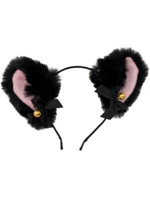 Kostümzubehör Set Katze mit Haarband und Choker schwarz