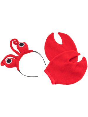 Kostümzubehör Set Krabbe 2 tlg. rot
