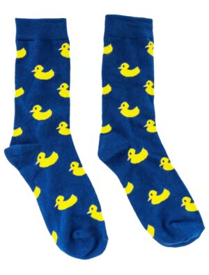 Kostümzubehör Socken Ente Damen blau/gelb one size