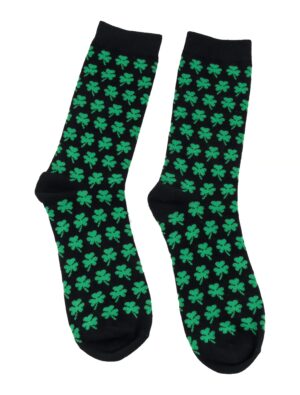 Kostümzubehör Socken Kleeblatt schwarz/grün one size