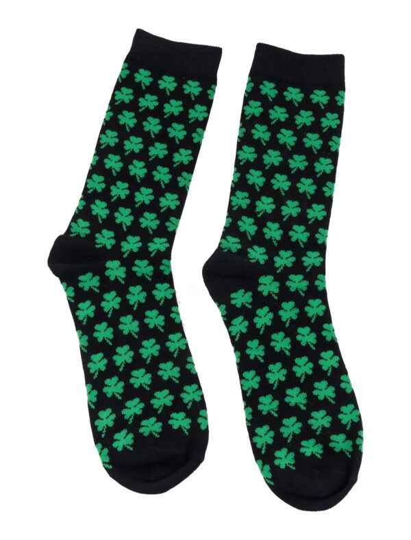 Kostümzubehör Socken Kleeblatt schwarz/grün one size