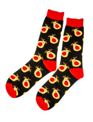 Kostümzubehör Socken Rentier one size Farbe: schwarz/rot