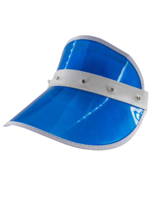 Kostümzubehör Sonnencap mit LED blau one size